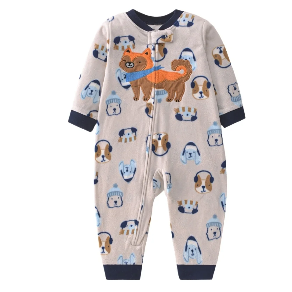 WarmBuddy – Mignon et tout doux – Combinaison pour bébé en polaire avec imprimé de personnages de dessins animés