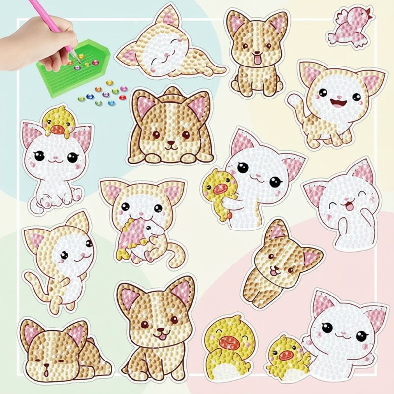 GemArt – Ombré et brillant – Autocollants pour peinture au diamant