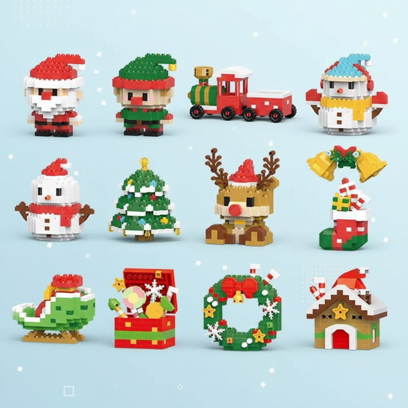 HolidayBlocks – Joyeux et décoratif – Mini-briques de Noël