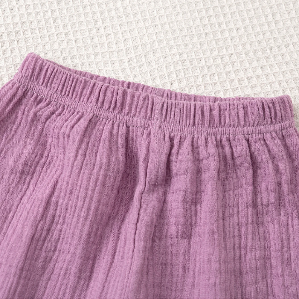 SoftCharm – Élégant et confortable – Ensemble pour fille avec haut à volants et pantalon long