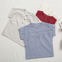 Thumbnail for LittleClassic – Élégant et confortable – Chemise en lin pour garçon avec boutons décoratifs