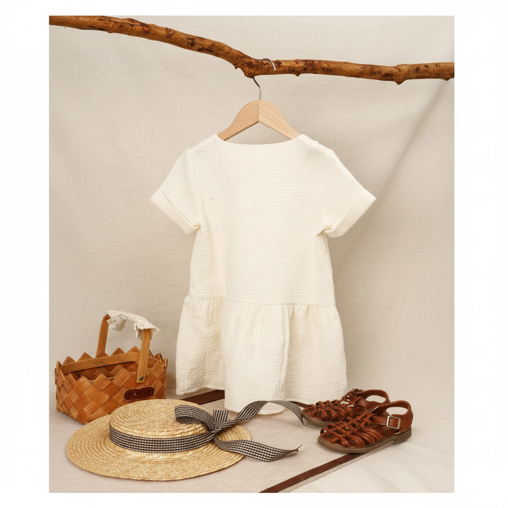 LunaDress – Élégante et légère – Robe pour enfant à la coupe en A