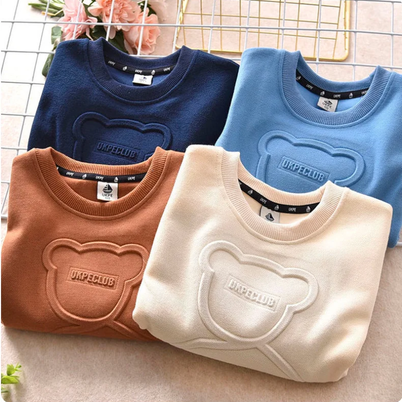 LittleCloud – Confortable et douillet – Pull avec motif d'ours en 3D