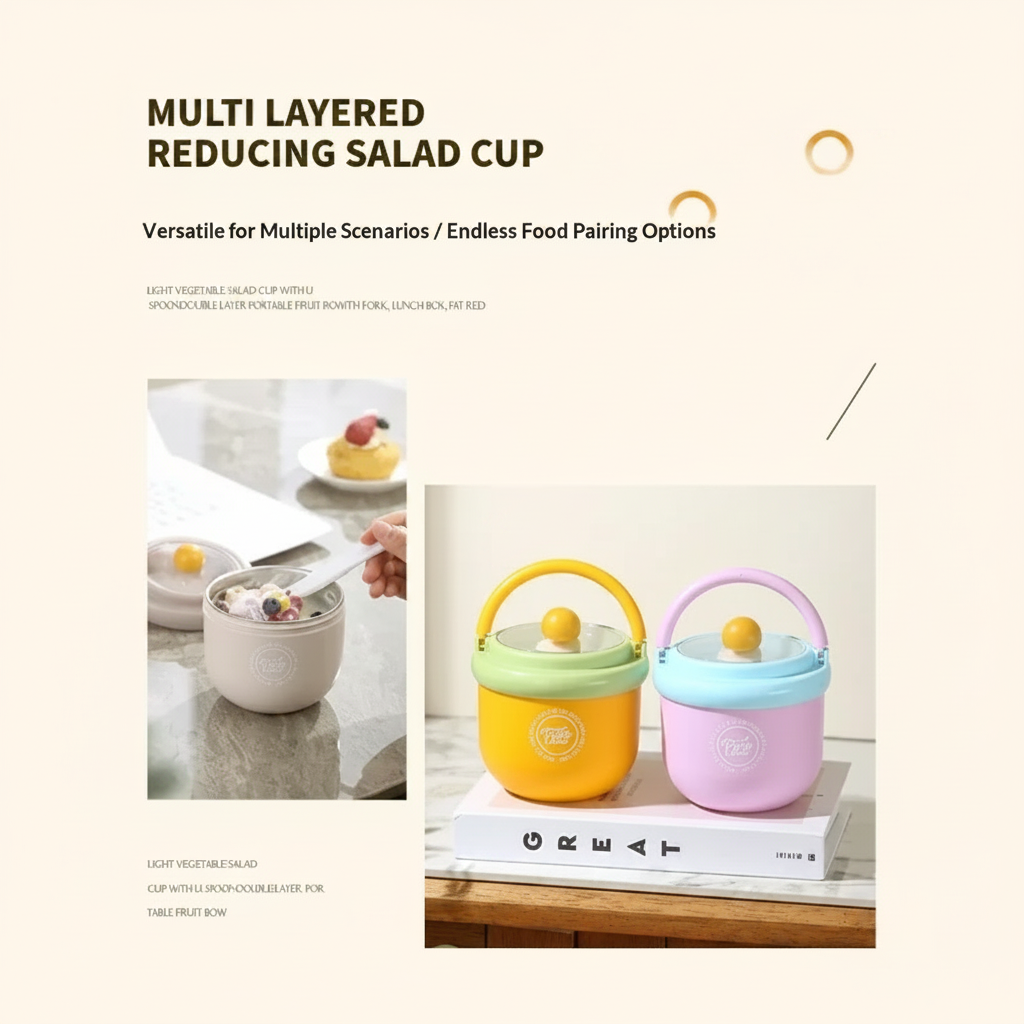 MealMate – Pratique et isolant – Bol à déjeuner en acier inoxydable avec cuillère