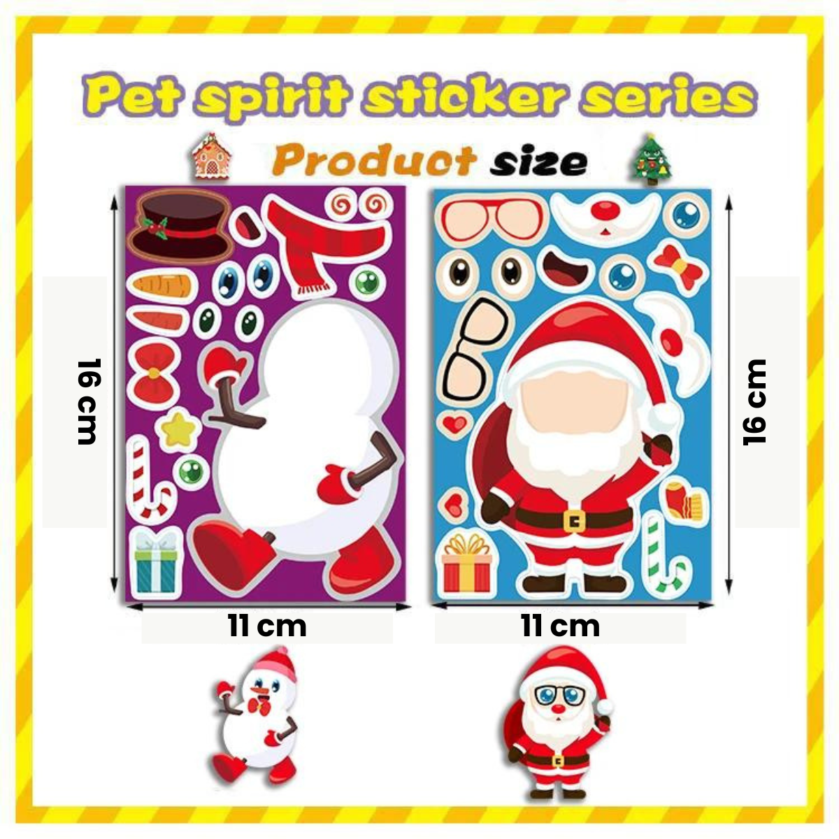 Christmas Stickerset™ - Noël en autocollants - Planche d'autocollants Noël