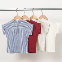 Thumbnail for LittleClassic – Élégant et confortable – Chemise en lin pour garçon avec boutons décoratifs