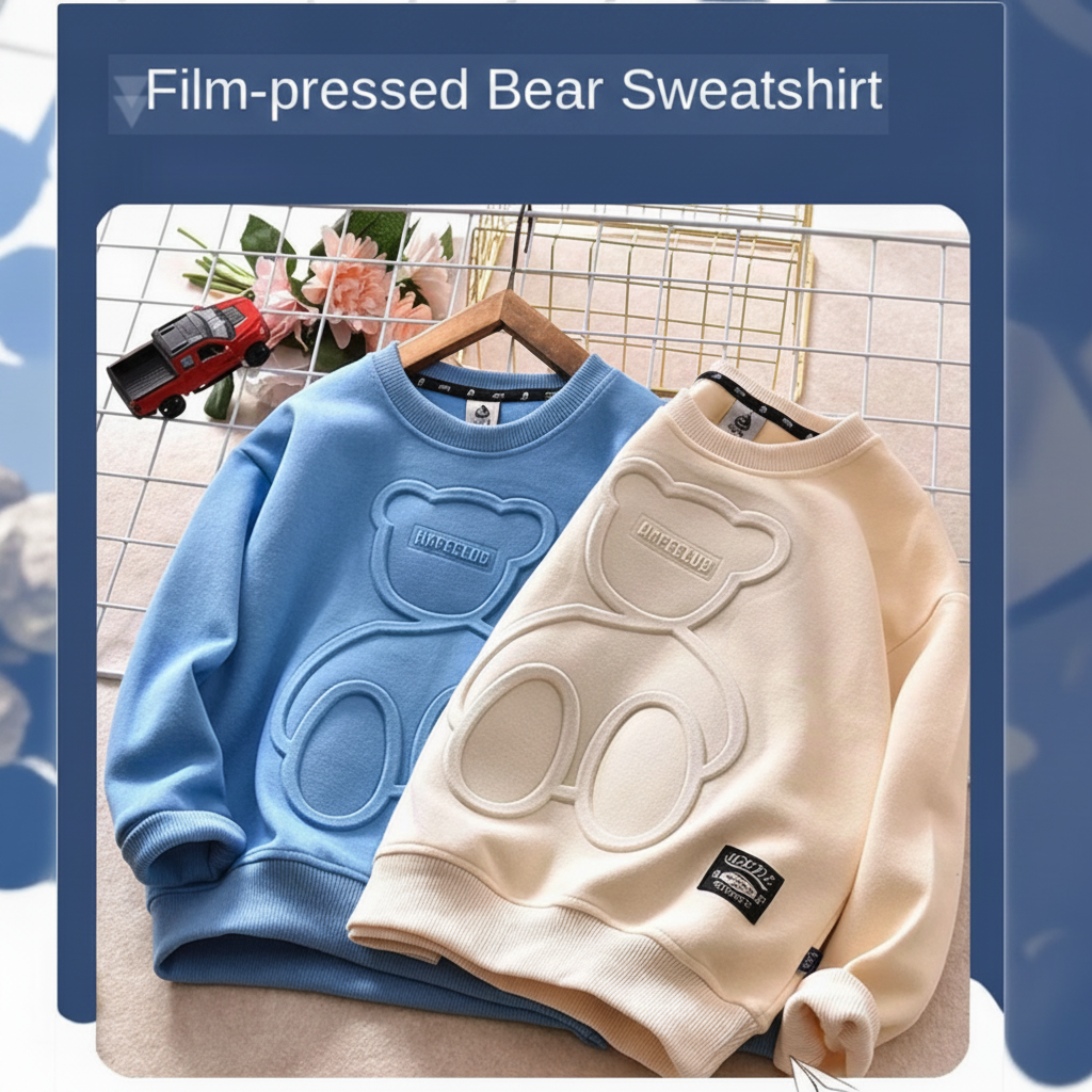 LittleCloud – Confortable et douillet – Pull avec motif d'ours en 3D
