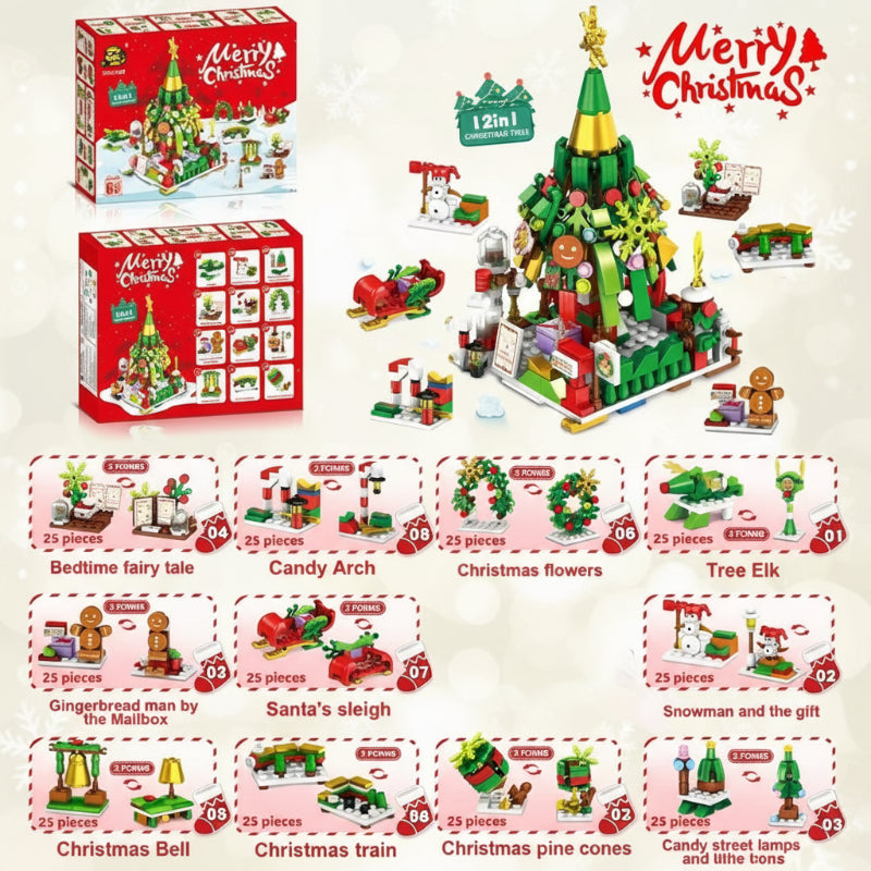 HolidayBlocks – Joyeux et décoratif – Mini-briques de Noël