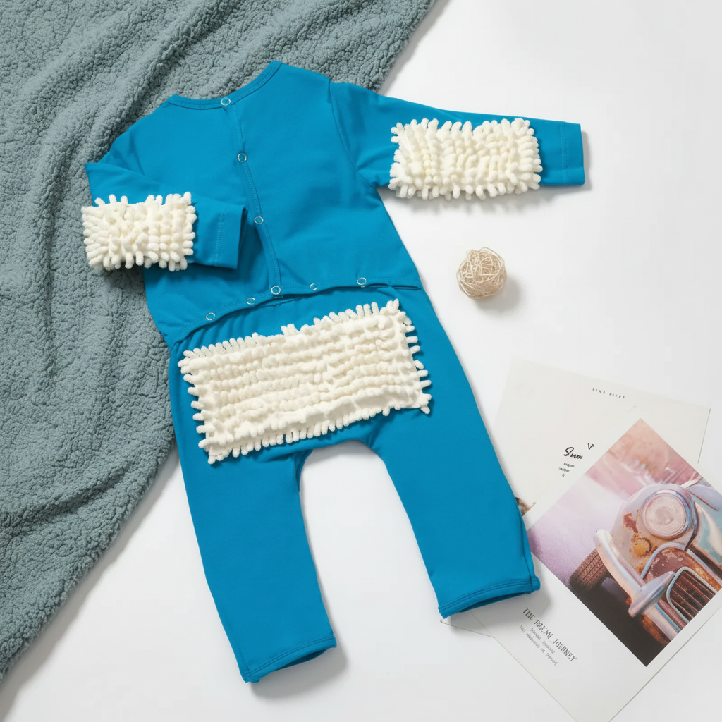 TinyCleaner – Douce et pratique – Combinaison pour bébé, idéale pour ramper et jouer