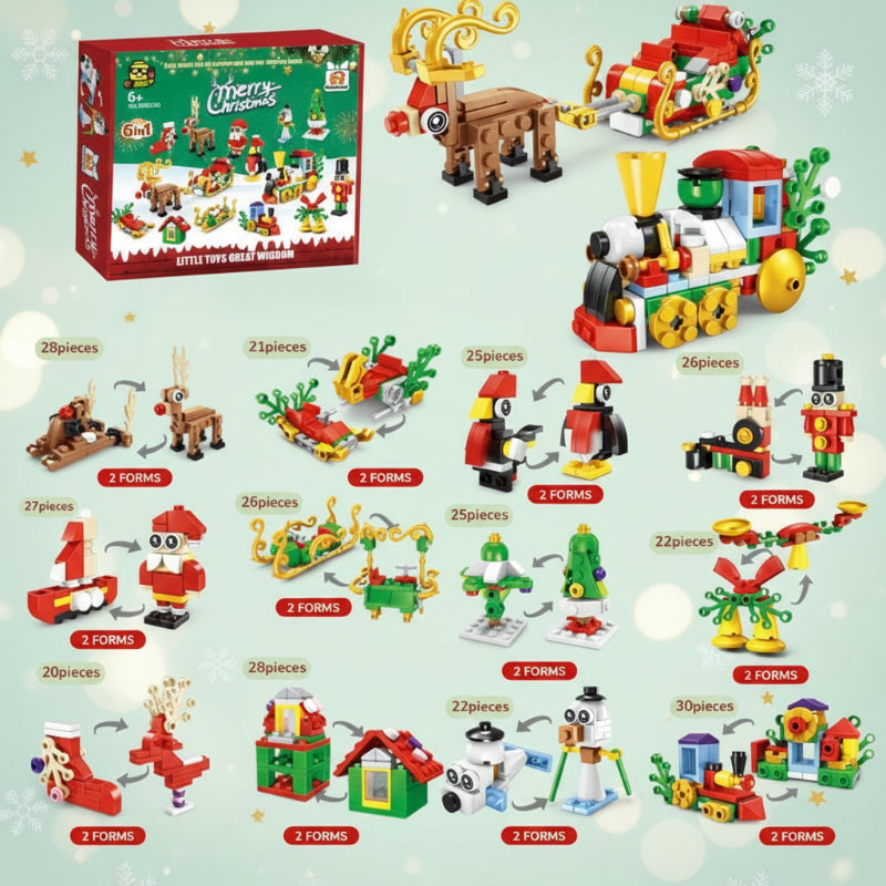 HolidayBlocks – Joyeux et décoratif – Mini-briques de Noël