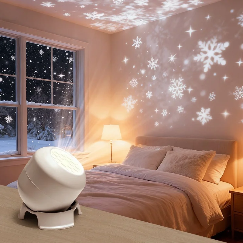 FrostyLight – Magique et plein d'ambiance – Lampe de projecteur rotative (Noël et Halloween)