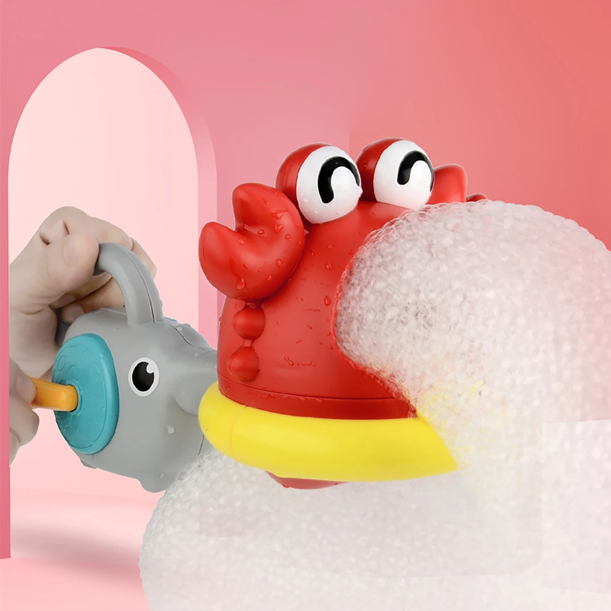 BubblePlay – Éducatif et amusant – Jouet de bain « Bulle de crabe»