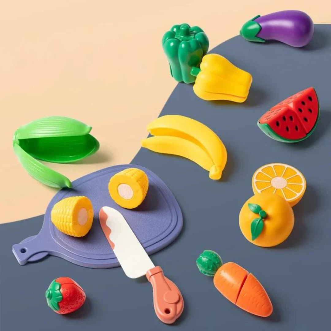 Fruitigo – Apprendre et jouer – Set de découpe de fruits Montessori