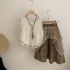 TinyTrends – Boho chic et mignon – Haut au crochet et jupe à carreaux