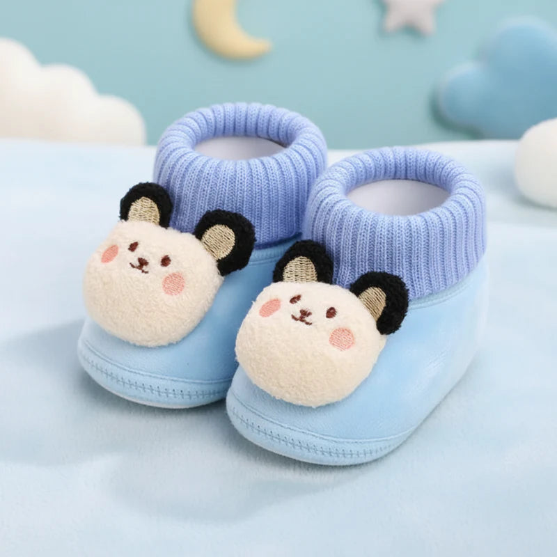 CuddleSteps – Chaudes et antidérapantes – Chaussons pour bébés animaux