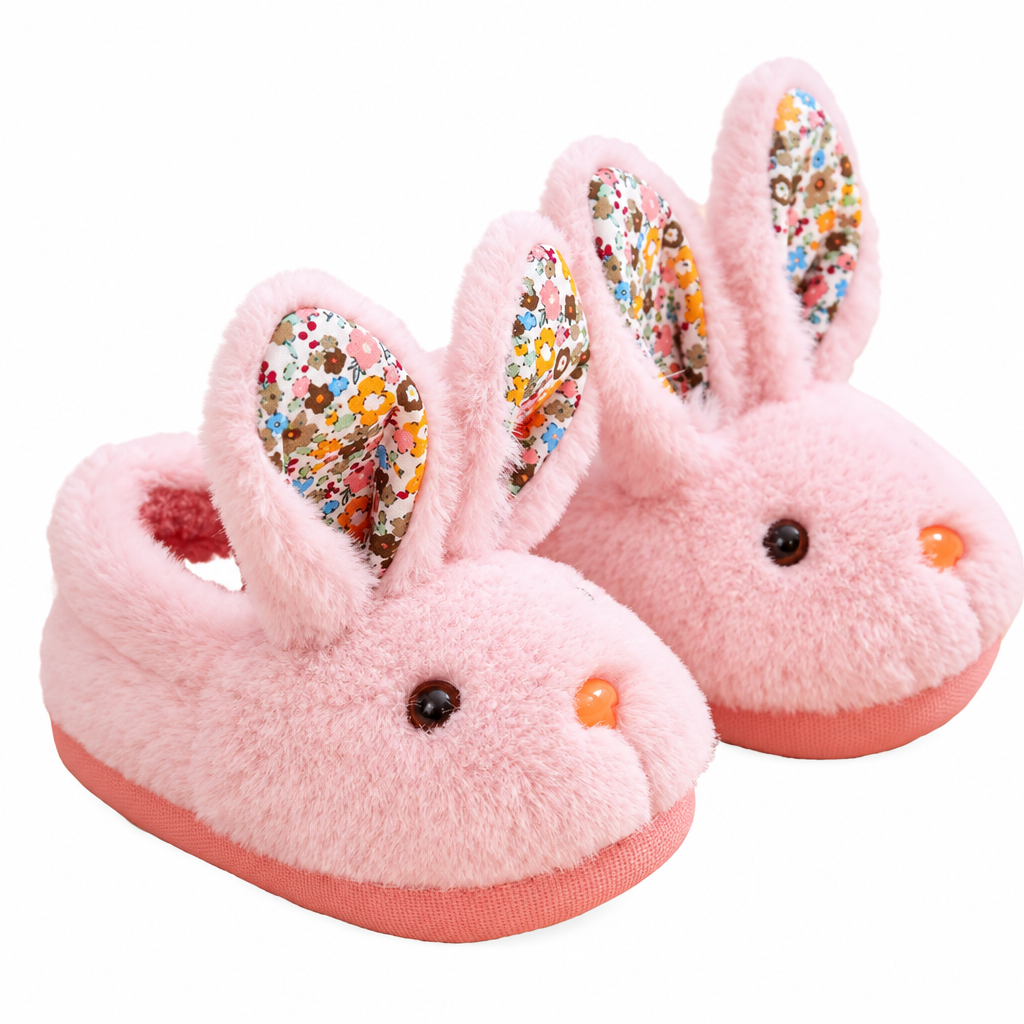 BunnyToes – Douces et chaudes – Chaussons en peluche en forme de lapin