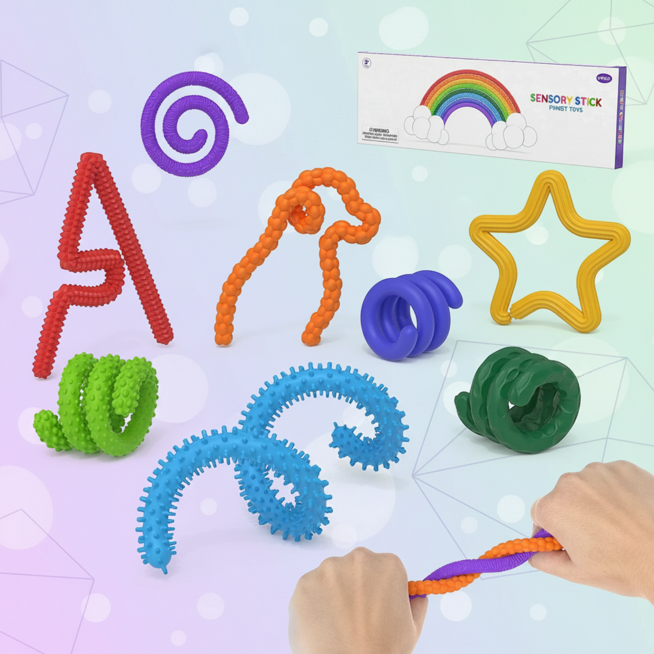 SensoryFlex – Apaisants et interactifs – Bâtons sensoriels anti-stress
