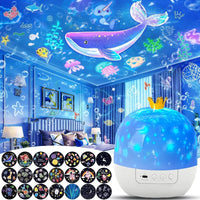 Thumbnail for CosmoGlow – Rêveur et créatif – Lampe de nuit Galaxy Projector avec rotation à 360°