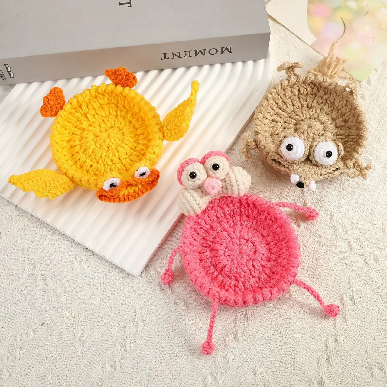 FunnyCritter – Drôle et original – Set de table « Animaux au crochet »