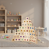Thumbnail for Rainbow Gem Stacking Blocks – Créatif et éducatif – Jeu de blocs empilables en bois
