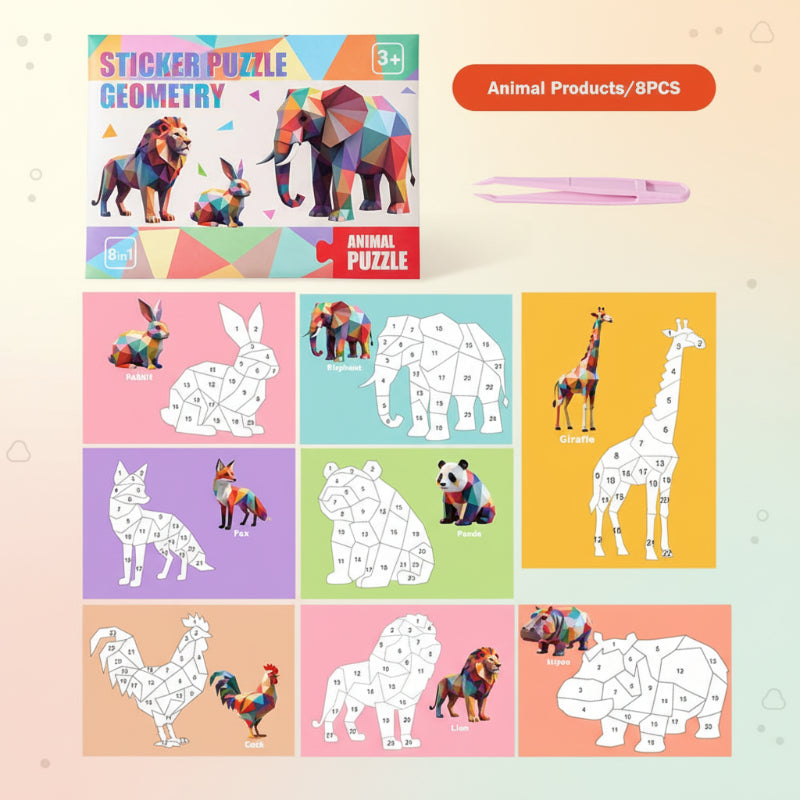3D Sticker Puzzle – Créatif et éducatif – Puzzle géométrique en 3D