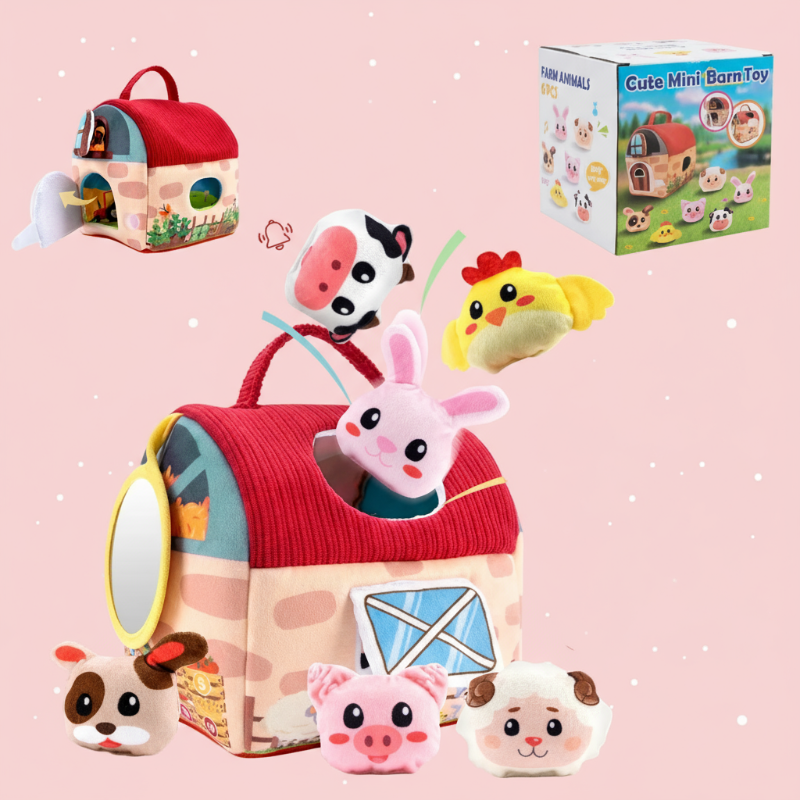 BabyBarn – Doux & Apprentissage – Ferme avec animaux en peluche