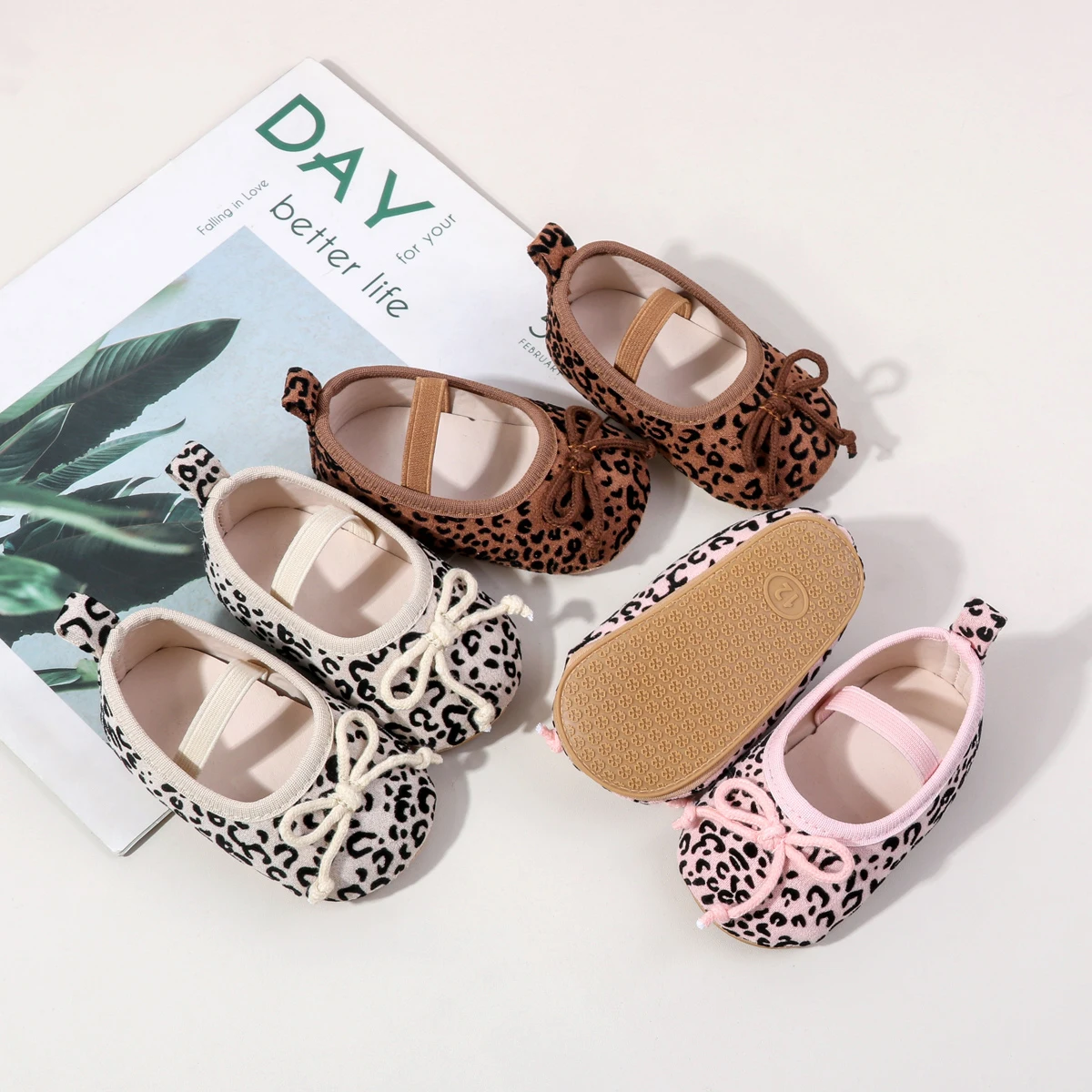 TinyStyle – Mignonnes et élégantes – Chaussures pour bébés filles à imprimé léopard