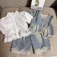 Thumbnail for DenimBelle – Tendance et mignon – Ensemble 3 pièces pour enfant en denim