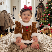 Thumbnail for LittleGinger – Chaleureux et festif – Combinaison de Noël pour bébé avec bandeau