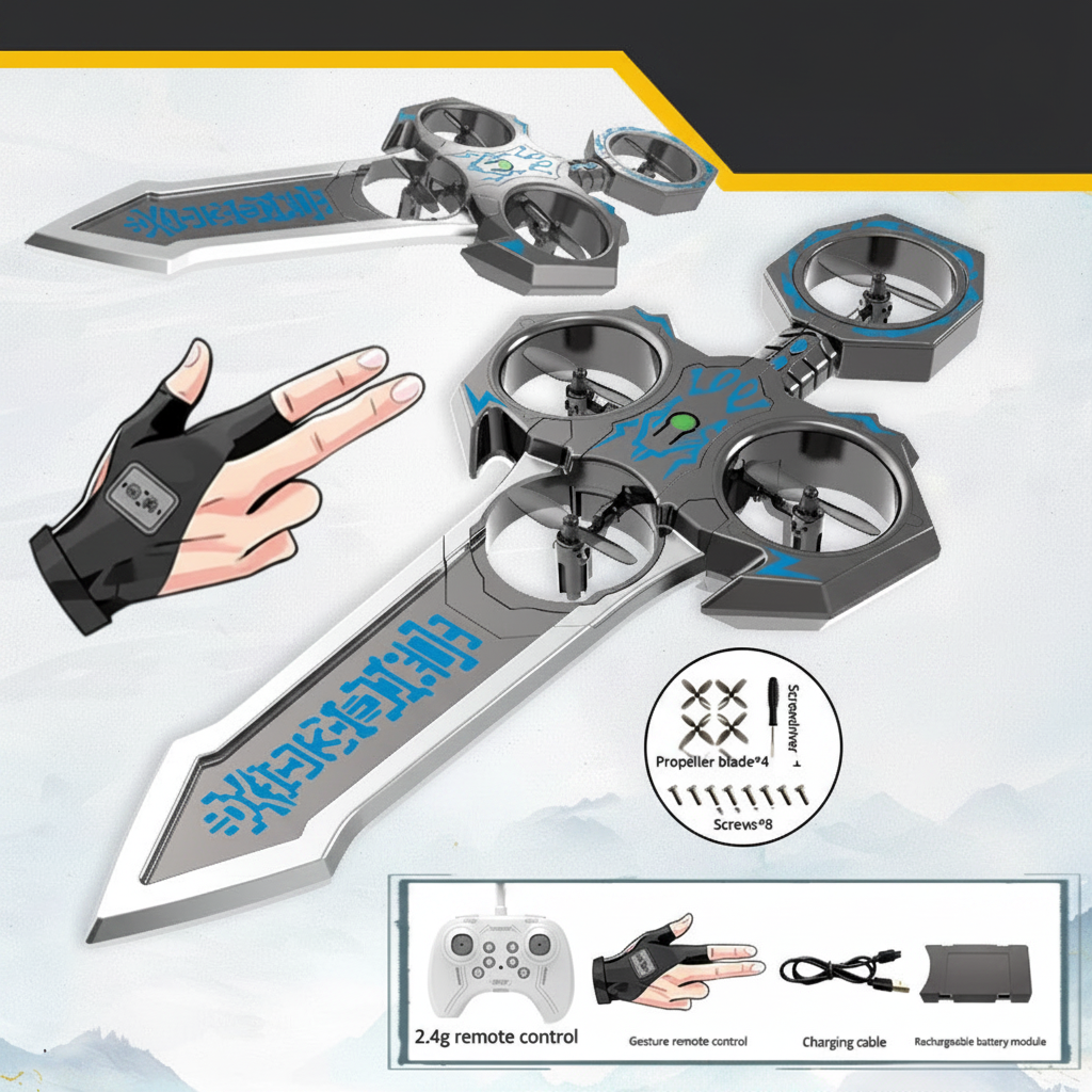 AirBlade – Ludique et interactif – Jouet volant télécommandé au design d'épée