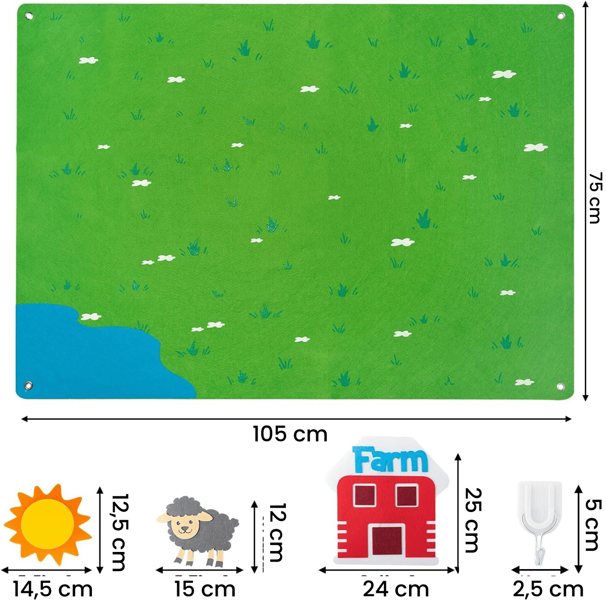 FeltBoard™ - Rencontrez les merveilleux animaux ! - Tableau en feutre