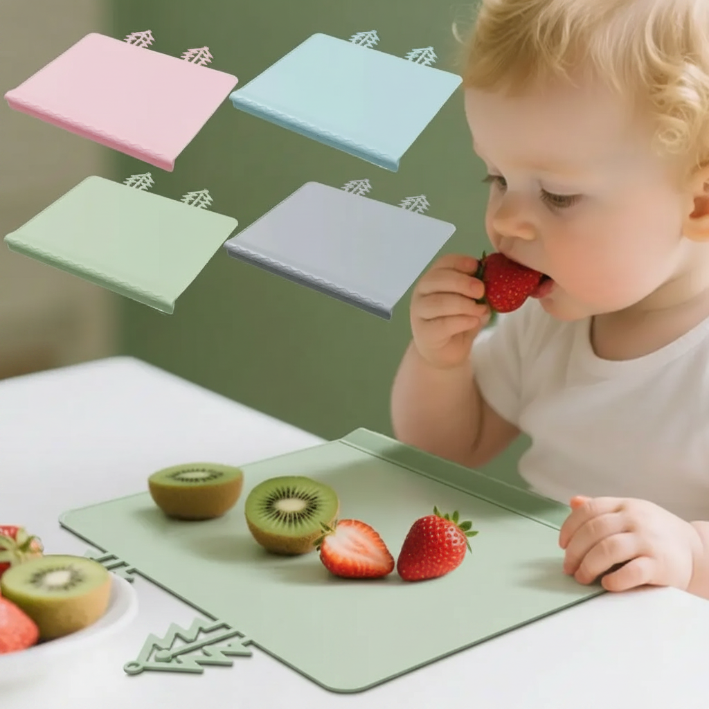 BabySafe – Pratique et hygiénique – Set de table en silicone à rebord surélevé
