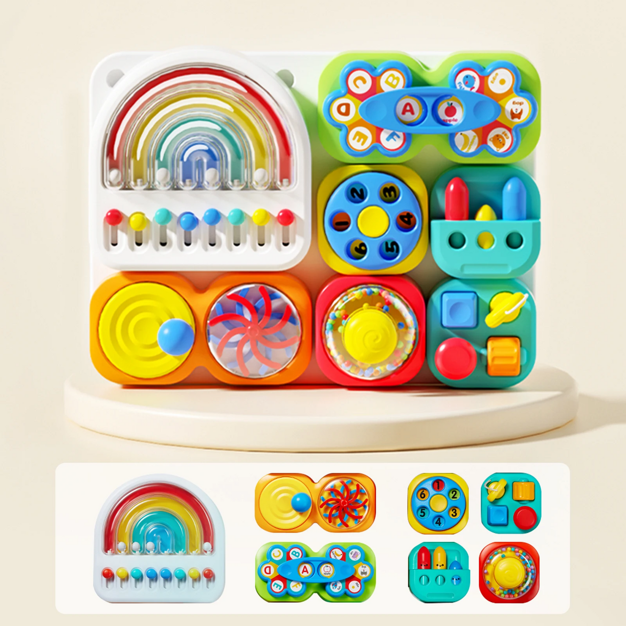 BusyFun – Éducatif et pratique – Tableau d'activités sensorielles
