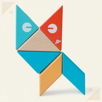 Thumbnail for MagPlayer – Créativité et motricité – Blocs de construction magnétiques en bois à monter soi-même