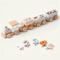 Thumbnail for TrainCount –  Classique et éducatif – Train Montessori en bois