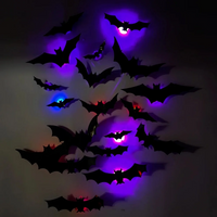Thumbnail for SpookyGlow – Effrayant et plein d'ambiance – Décoration murale LED « chauve-souris d'Halloween »