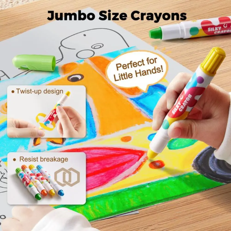TinyArt – Éducatif et sûr – Kit de feutres lavables et solubles dans l'eau