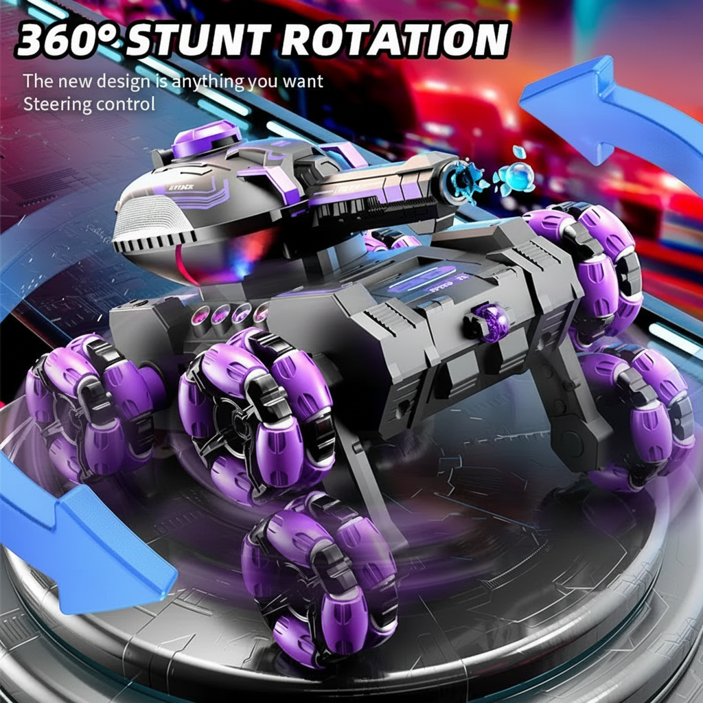 CrazyWheels – Cool et palpitant – Camion-citerne télécommandé avec lanceur de boules de gel