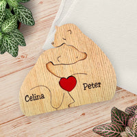 Thumbnail for Family Puzzle – Cadeau personnalisé pour la fête des Mères avec une famille d'oursons