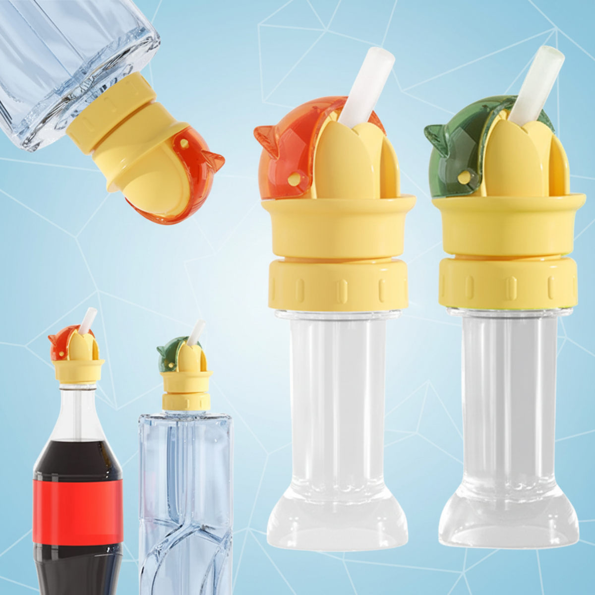 AquaSip – Plaisir et praticité – Bouchon de bouteille réutilisable pour enfants