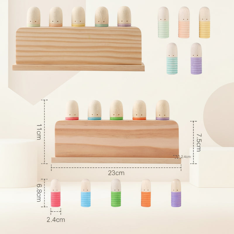 Color Spring – Jouer et se développer – Jouets sensoriels en bois pour bébés