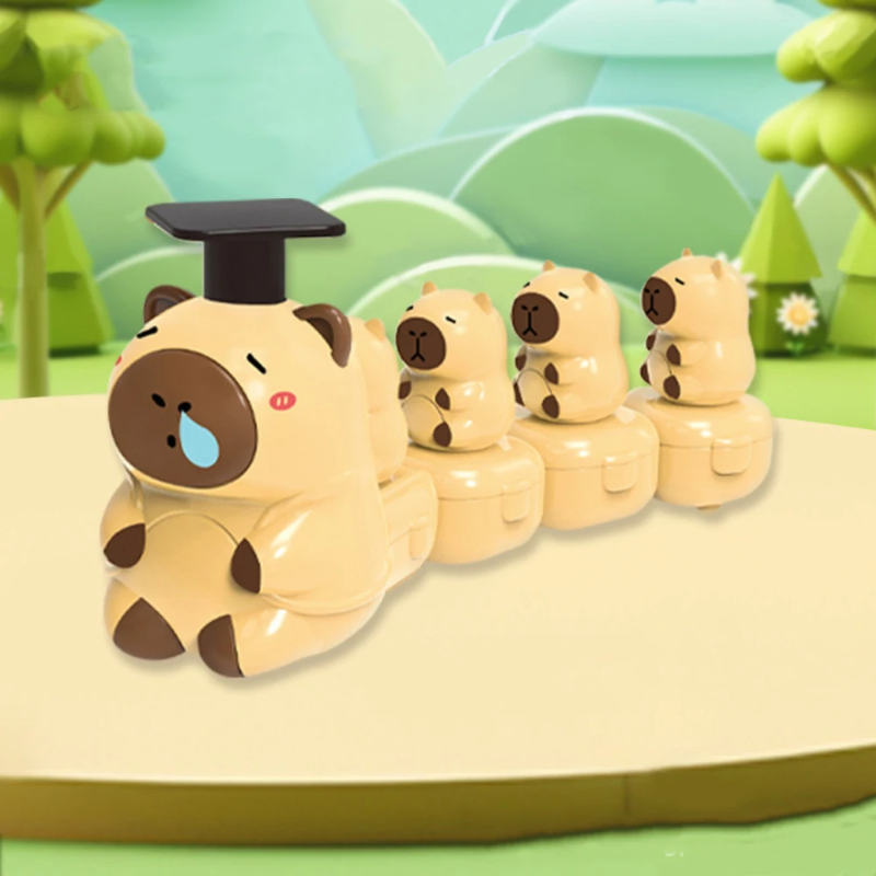 Capybara Train Toy – Ludique et mignon – Train bondé