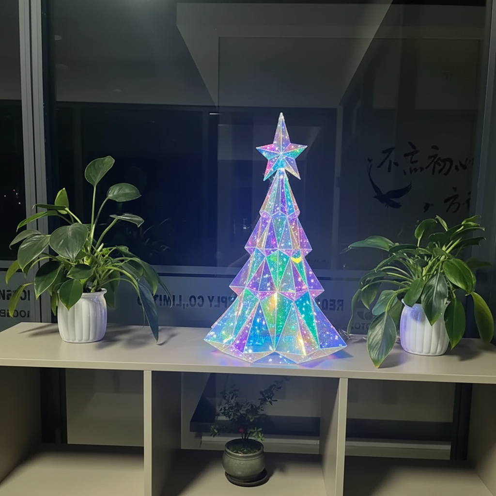 CrystalGlow – Festif et chaleureux – Sapin de Noël décoratif à LED
