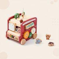 Thumbnail for BusyRide – Éducatif et polyvalent – Bus d'activités Montessori en bois