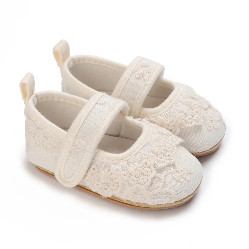 PrincessLace – Élégantes et mignonnes – Chaussures pour bébé avec dentelle et fermeture velcro