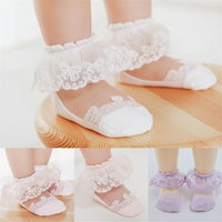 Thumbnail for BabyBliss – Confortables et légères – Chaussettes en dentelle pour bébé