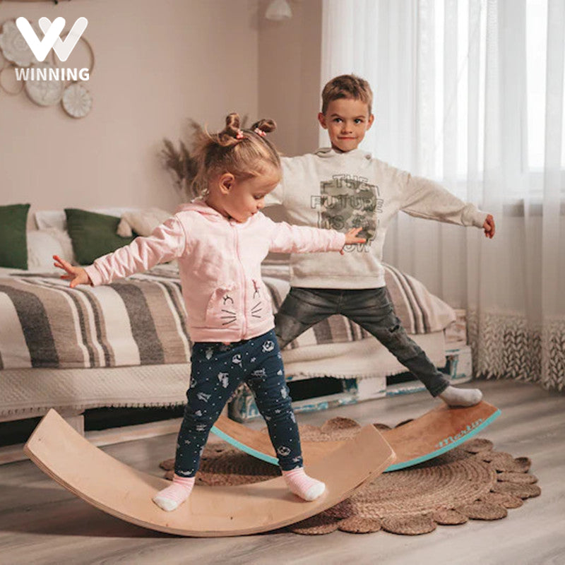 Wobble Board™ - Jouet multi-usages - Planche d'équilibre en bois