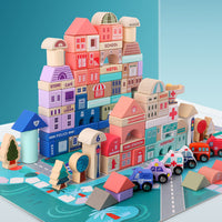 Thumbnail for BuildJoy – Éducatif et amusant – Blocs de construction en bois dans la ville