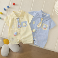 Thumbnail for KiddoStyle – Mignon et tout doux – Combinaison pour enfant avec cravate et écusson