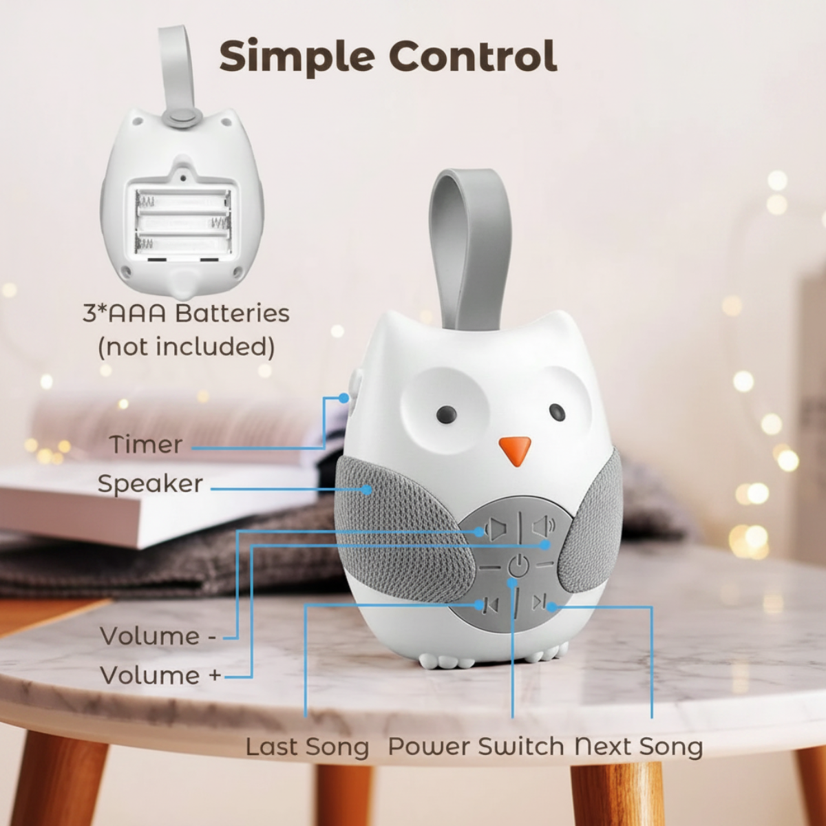 SleepyPal – Apaisante et amusante – Veilleuse musicale